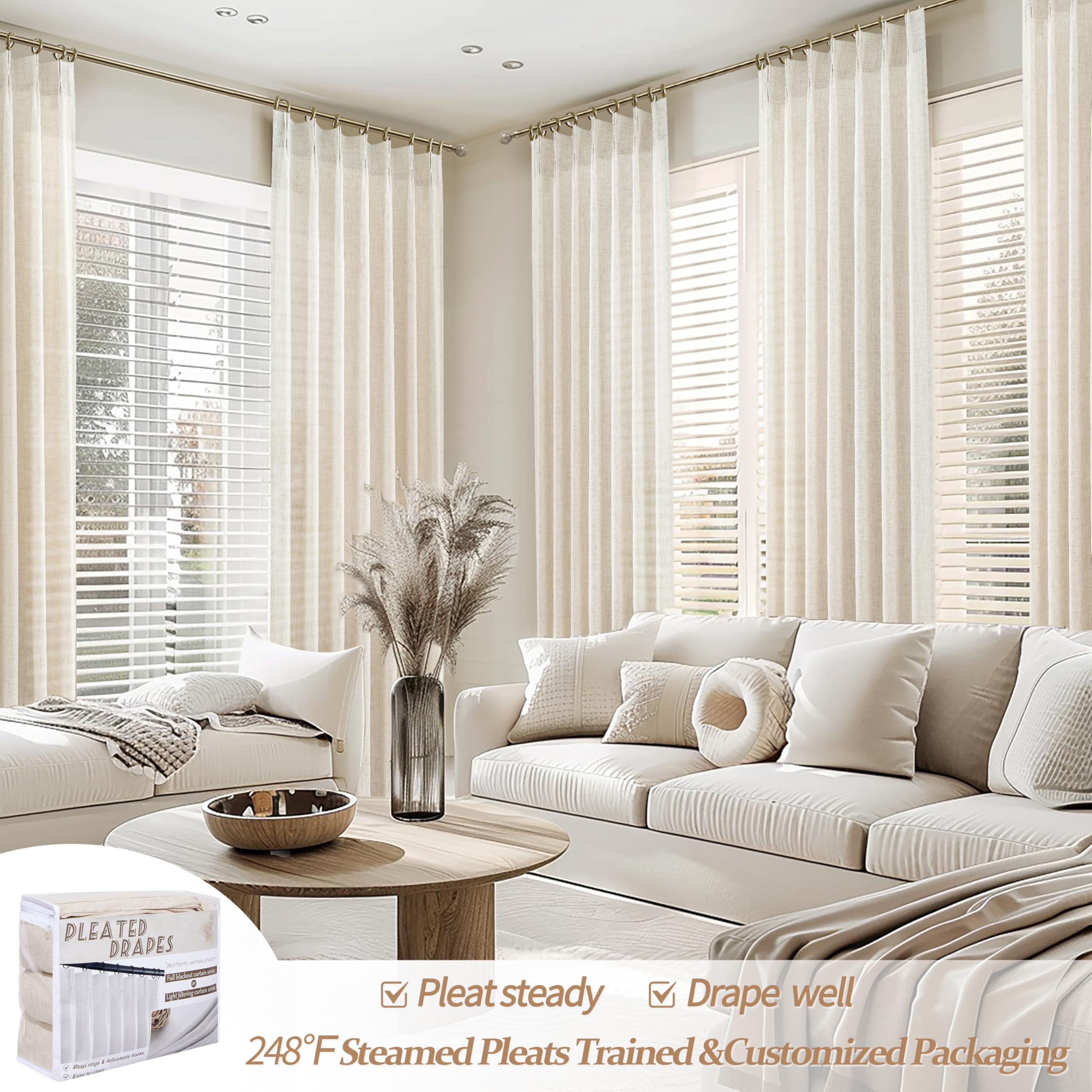 PleatedDrapes comparaison taille montre ajustement standard et proportion