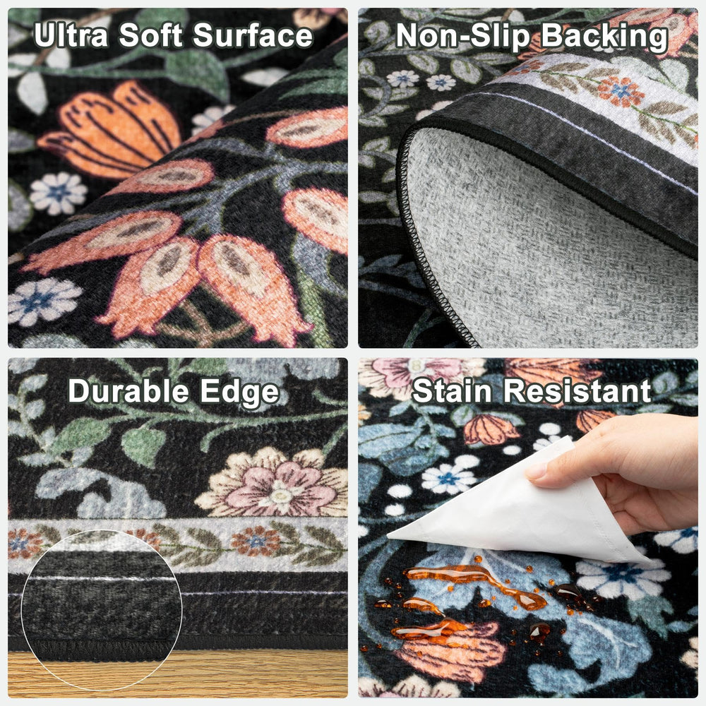 PLHXFR tapis sous une table à manger, adapté aux zones à fort passage