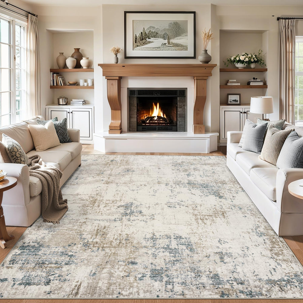 PLHXFR tapis 9x12 vue large salon apporte confort et élégance