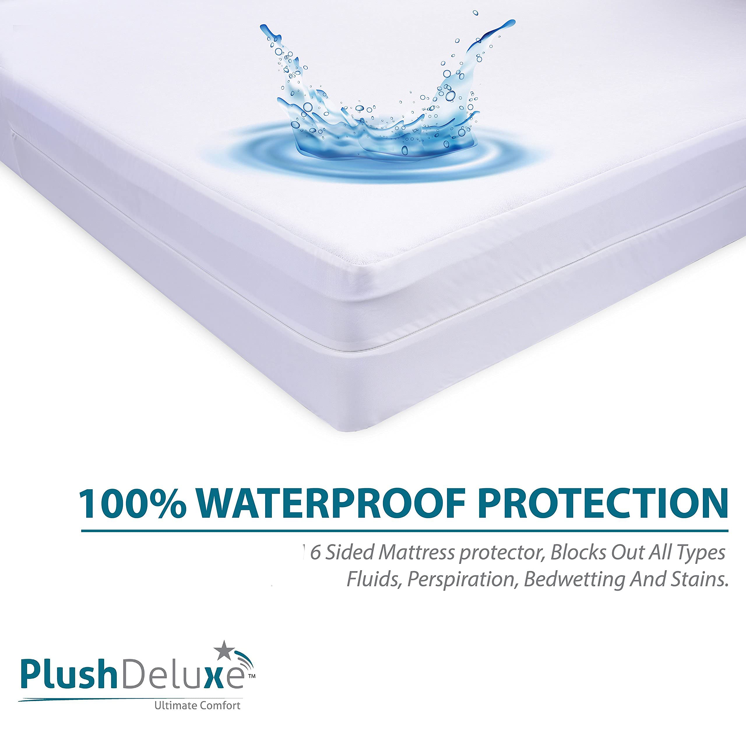 PlushDeluxe vue des coutures et épaisseur, durable et adaptée au lavage