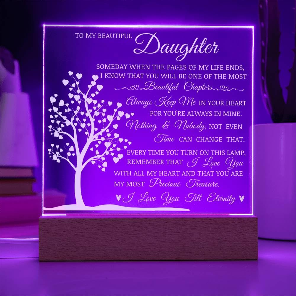 PLUZRLUV plaque face avant montrant le message affectueux et décoratif