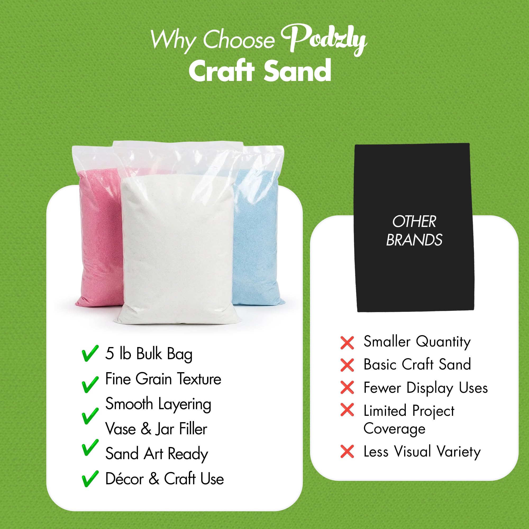 Podzly comparaison taille sac à côté d objets quotidiens pour évaluer quantité