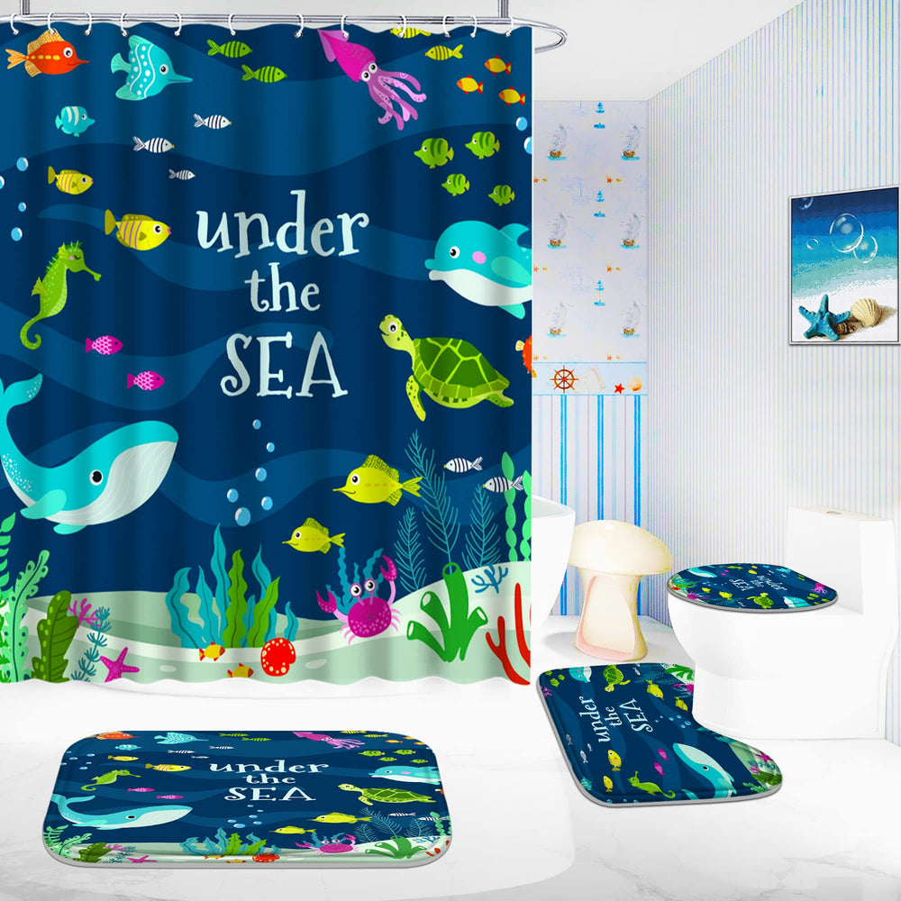 Poedist tapis en U et couvre-abattant assortis créent ensemble un espace cosy