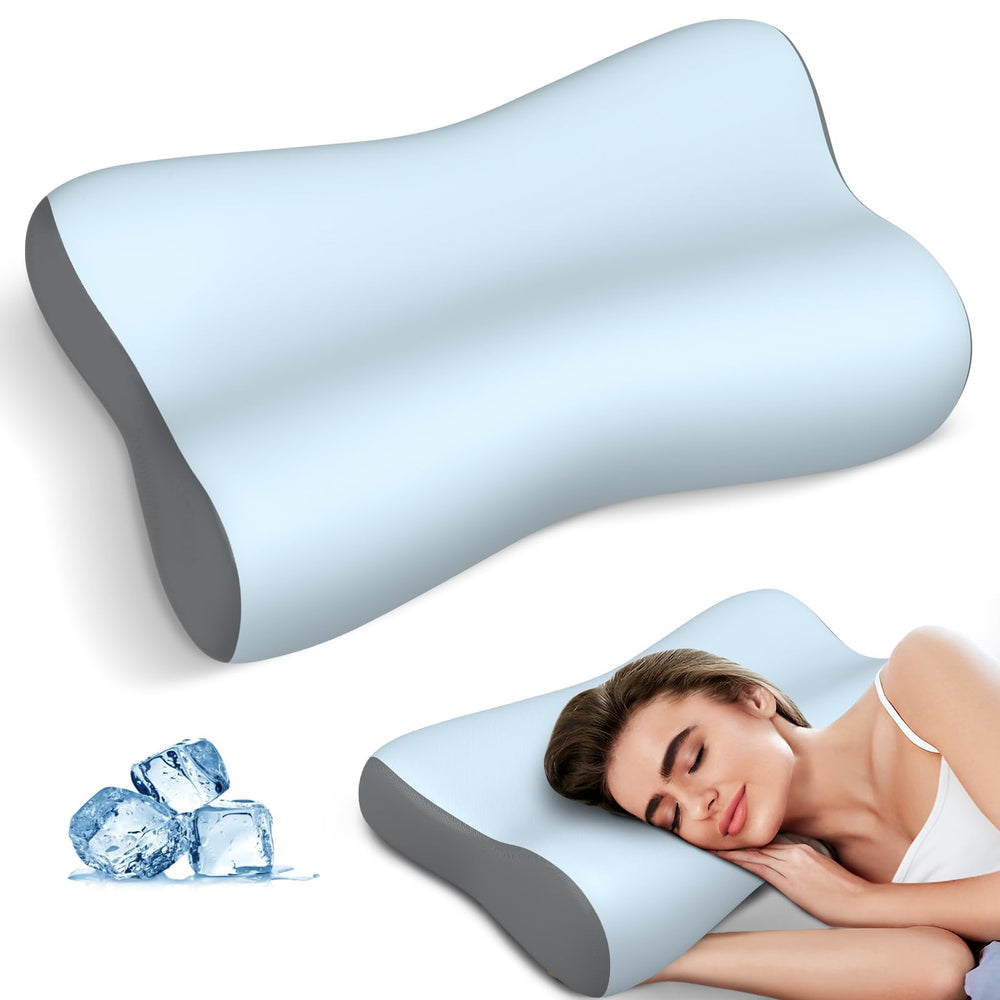 Polovo vue avant de l'oreiller montrant le profil ergonomique pour meilleur alignement