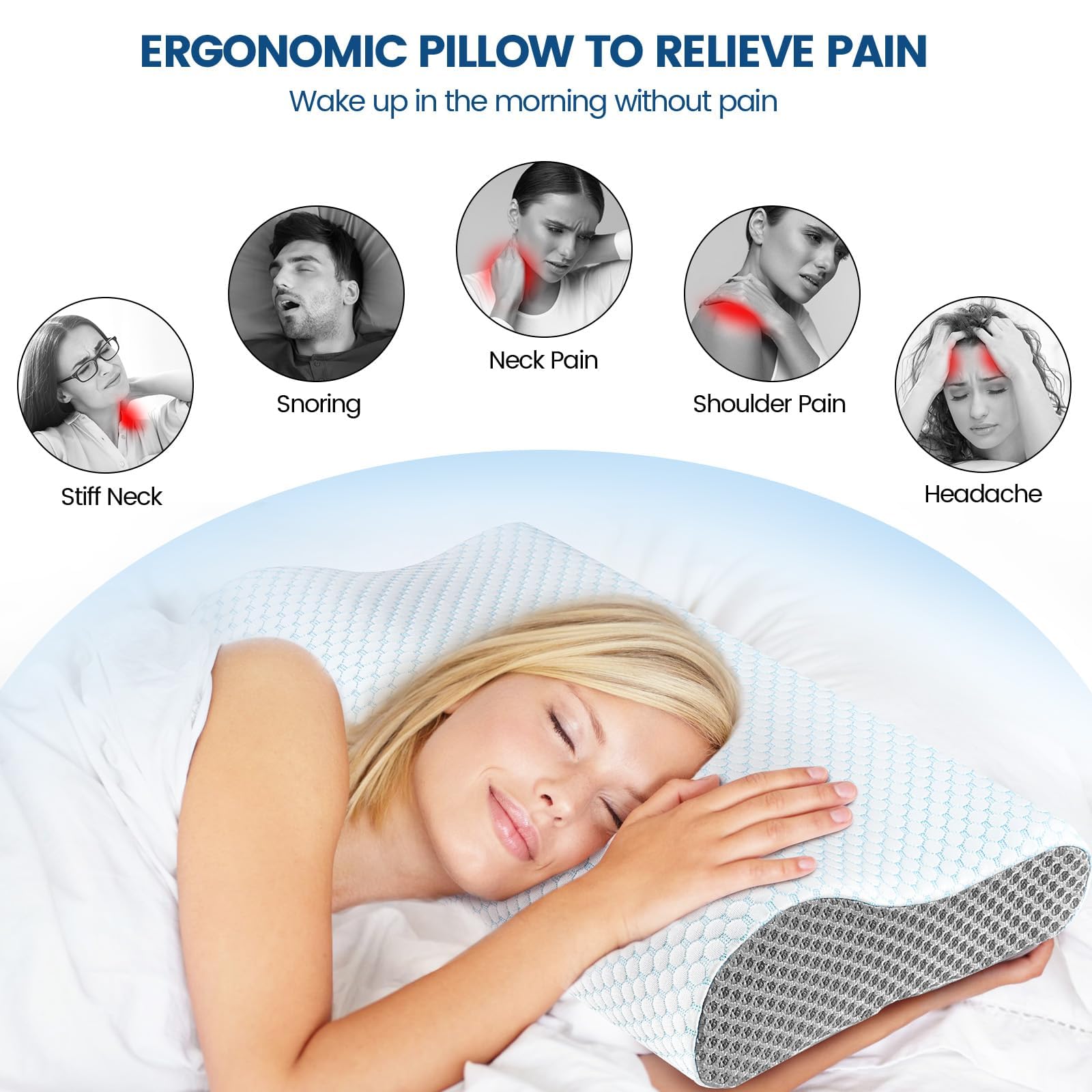 Polovo coussin en usage sur un lit pour dormeur latéral soutien accru