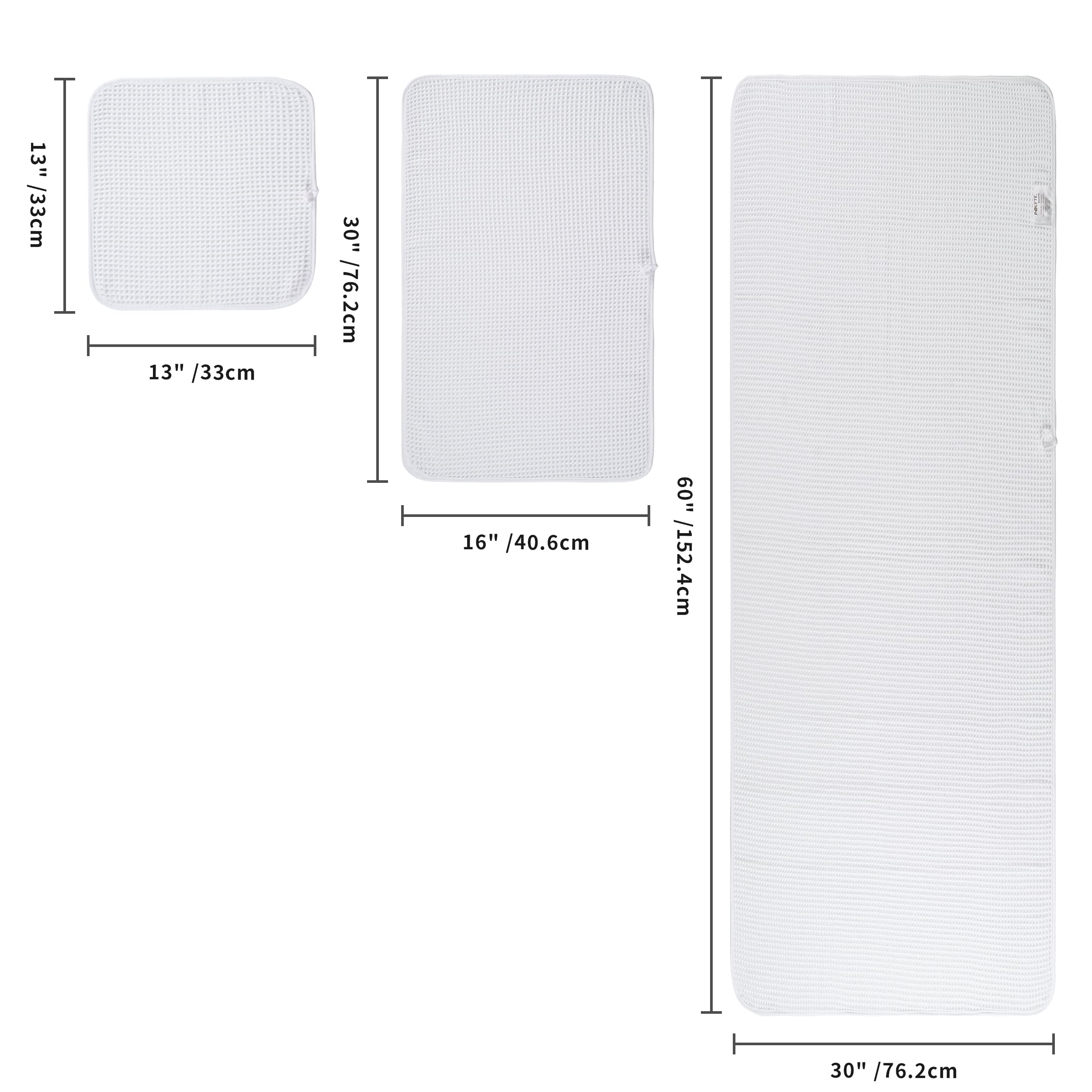 POLYTE gros plan tissage waffle montrant absorption améliorée