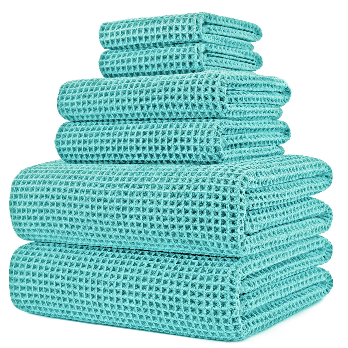 POLYTE serviette de bain face avant montrant taille et texture absorbante