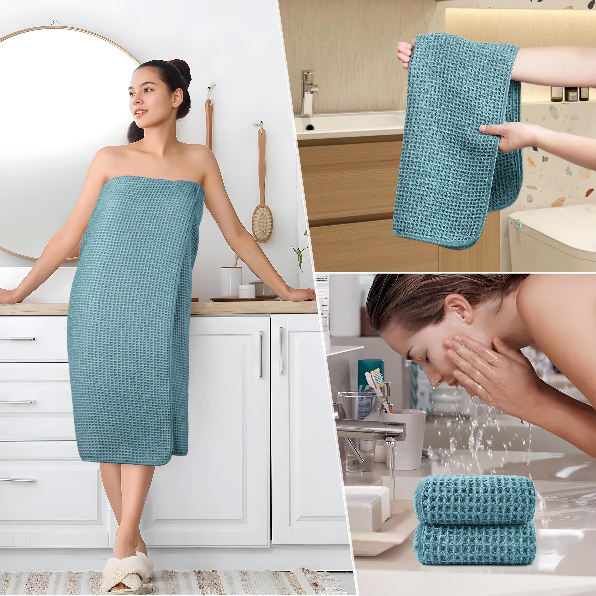 POLYTE serviette en usage séchage cheveux absorbation rapide pratique