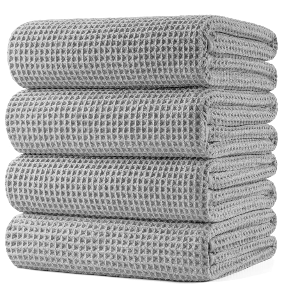 POLYTE serviette gaufrée face avant montrant largeur et finition pour un séchage efficace