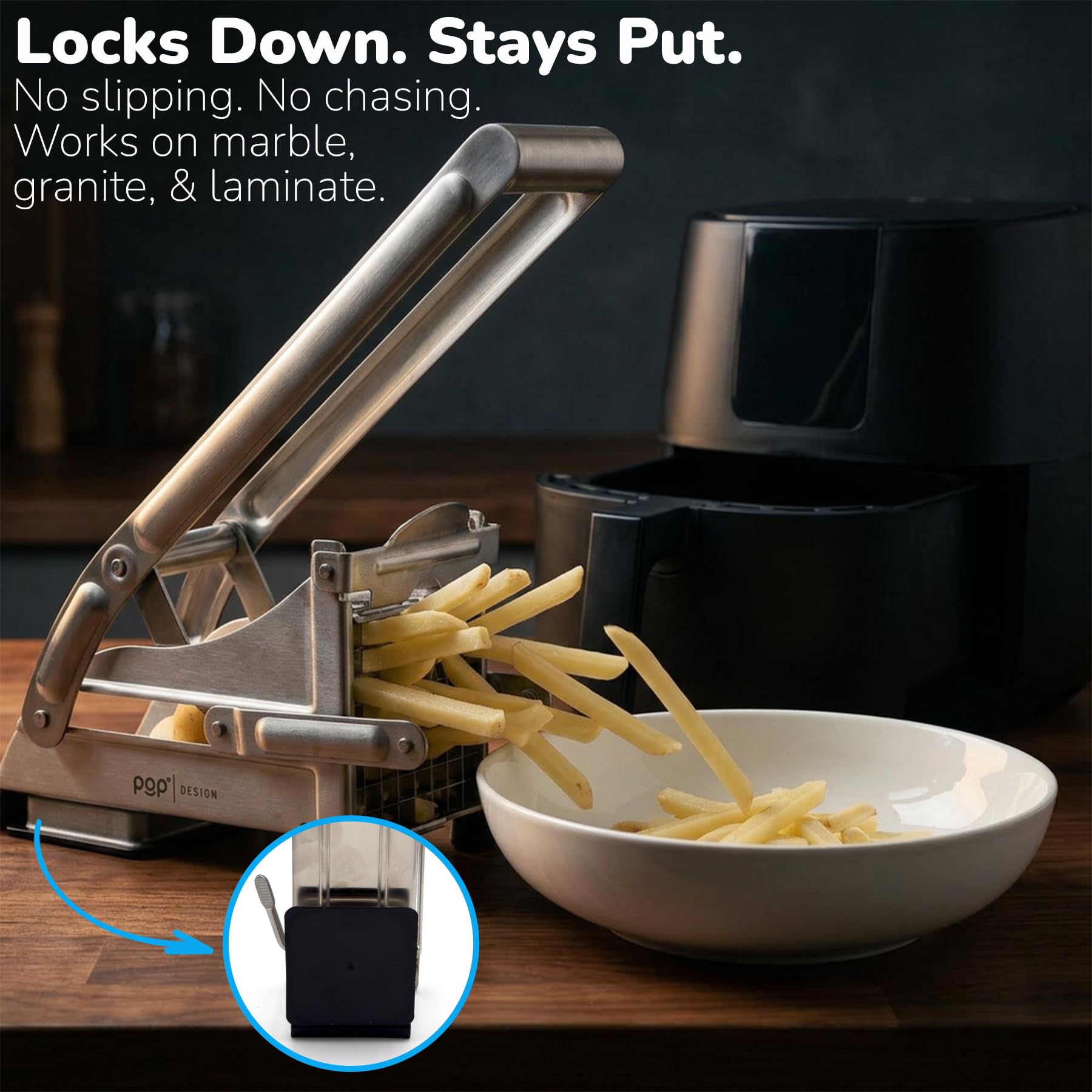 POP coupe-frites grille 1/2" pour coupes fines adaptées airfryer