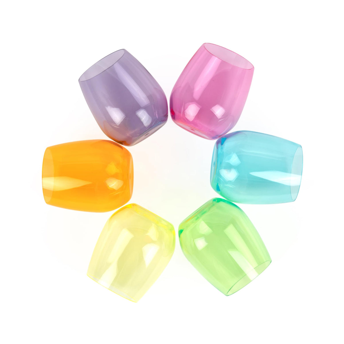 pop design vue avant du pack de 6 verres incassables, parfait pour réceptions