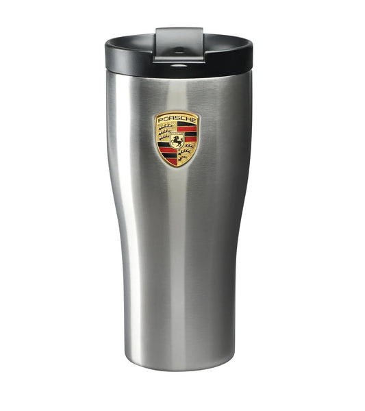 Porsche gobelet face avec logo doré garde boissons chaud ou froid