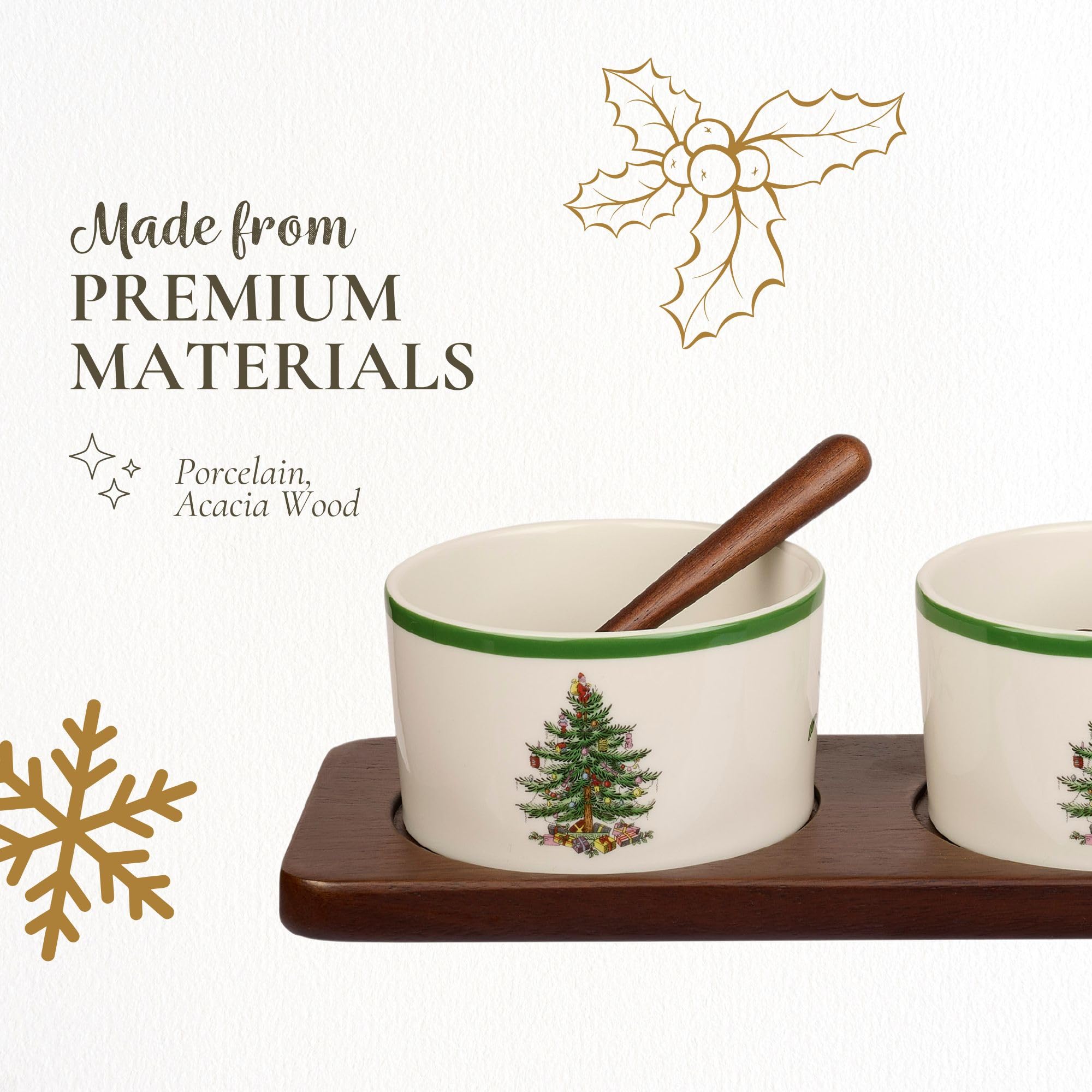 Portmeirion Spode cuillère en bois détail montrant touche rustique pratique
