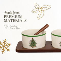 Portmeirion Spode cuillère en bois détail montrant touche rustique pratique
