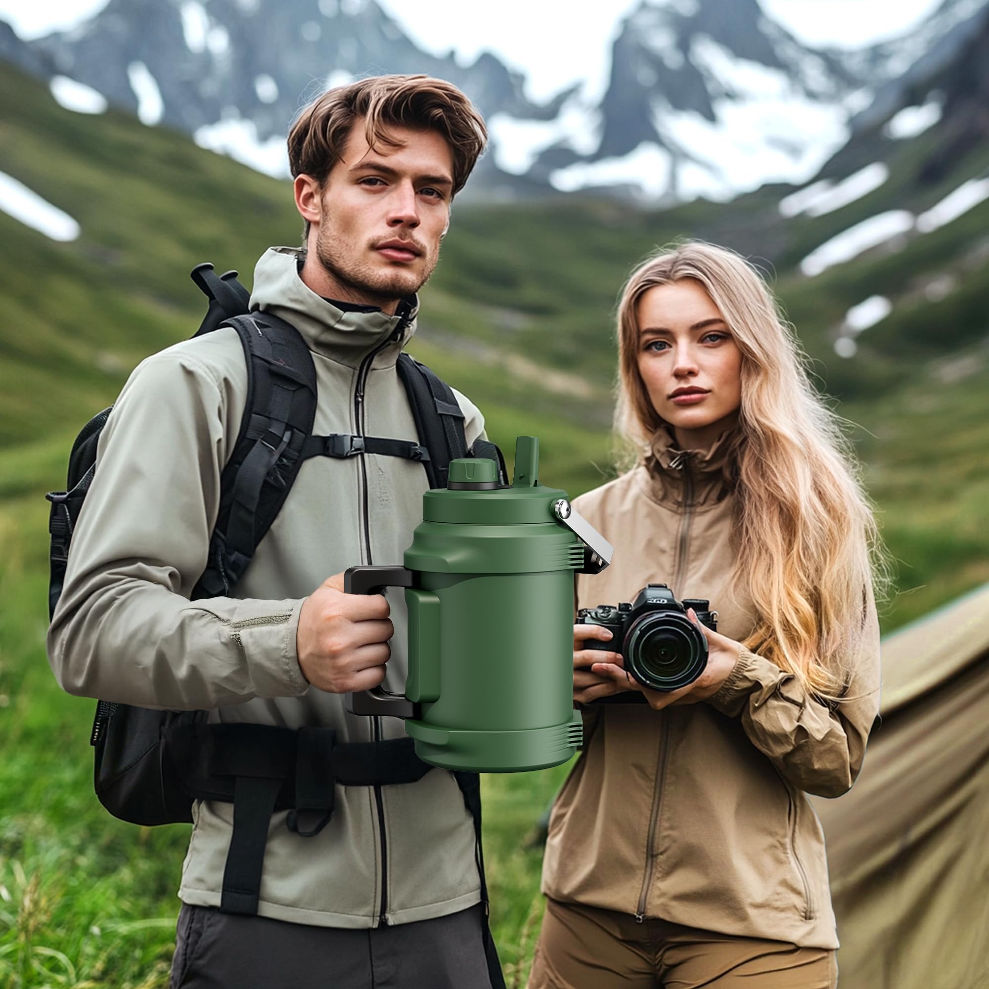 POWCAN comparaison taille avec sac à dos pour évaluer portabilité