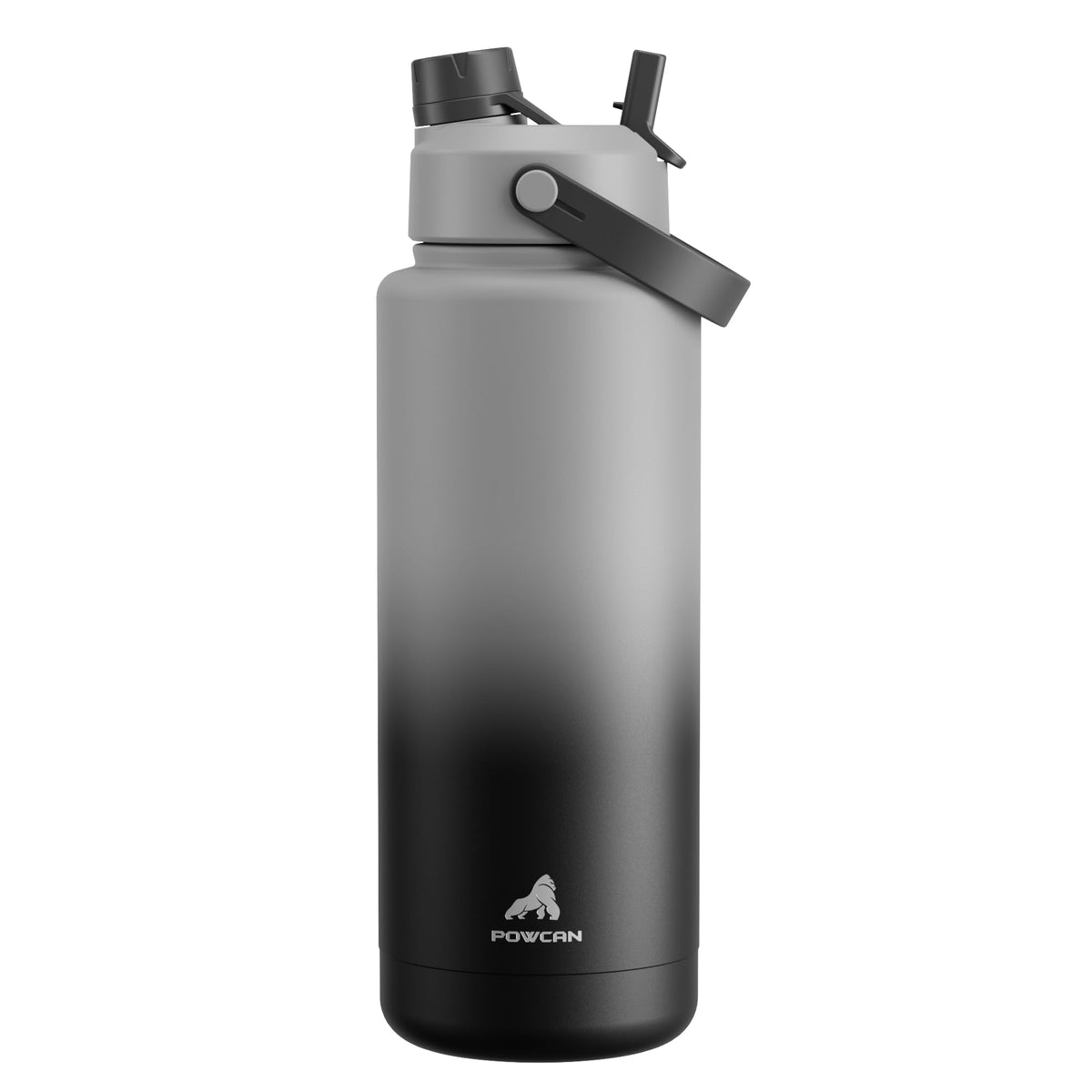 POWCAN gourde obsidian vue de face montrant finition et ergonomie