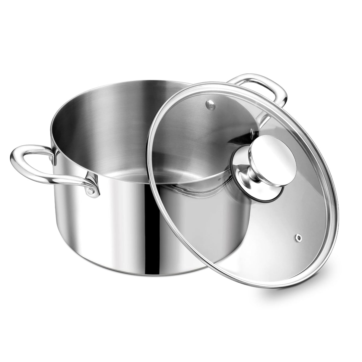 P&P CHEF marmite 5qt vue avant robuste et élégante, finition apportant durabilité