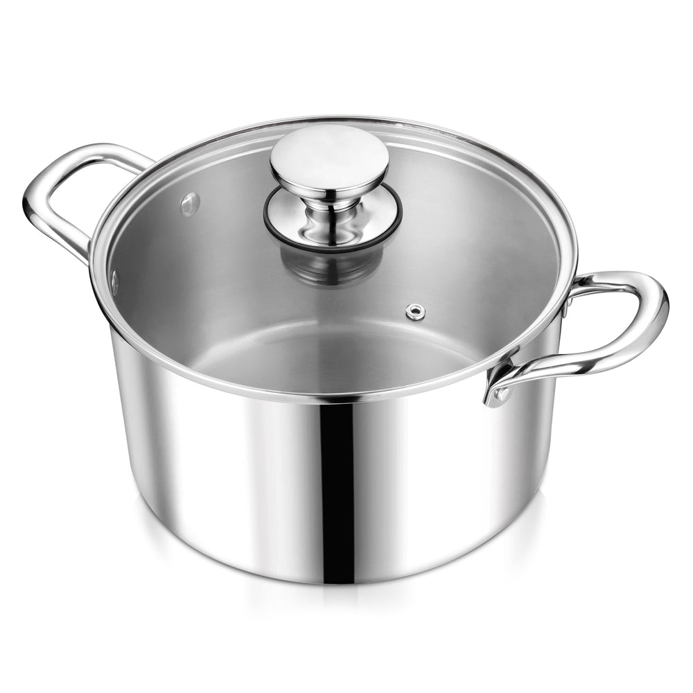 P&P CHEF marmite 6 qt vue avant affichant sa capacité et son design robuste