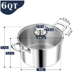 P&P CHEF couvercle en verre transparent montrant l’évent pour vérifier la cuisson