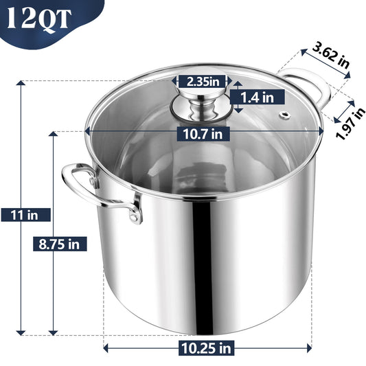 P&P CHEF couvercle en verre transparent permettant surveillance sans ouvrir