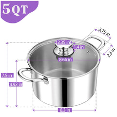 P&P CHEF couvercle en verre transparent montrant surveillance facile de la cuisson