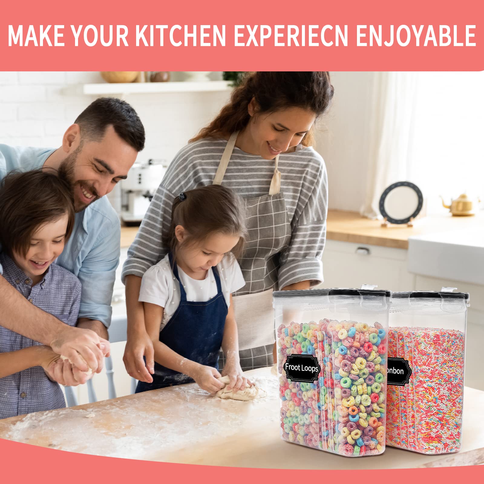 PRAKI en cuisine versant céréales proprement pour préparation rapide