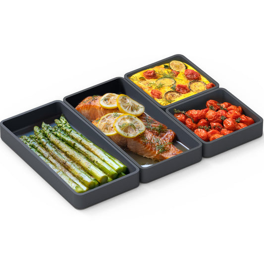 Prepd cheat sheets face avant montrant l'insert en silicone prêt à l'emploi, facilite l'organisation de cuisson