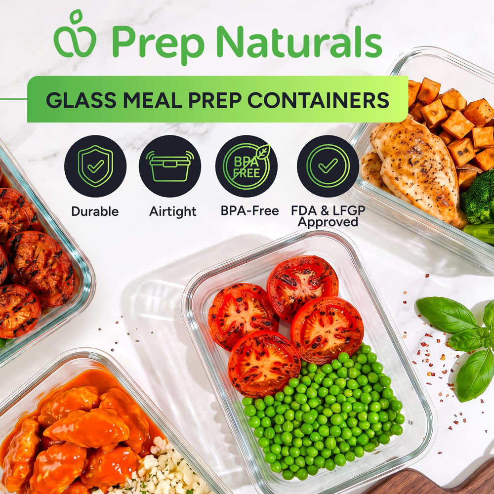 Prep Naturals boîte ouverte avec repas prêt à emporter facilitant les déjeuners