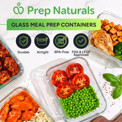 Prep Naturals boîte ouverte avec repas prêt à emporter facilitant les déjeuners