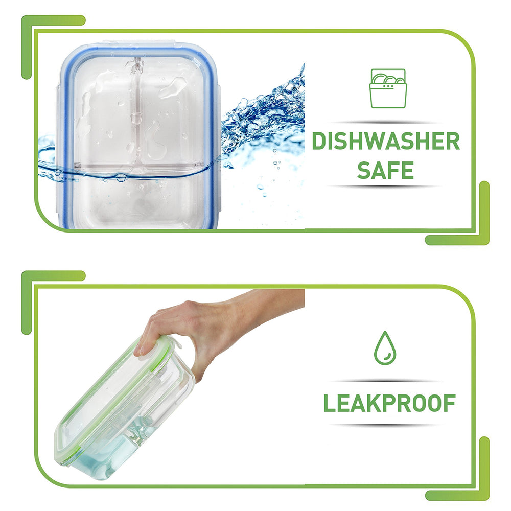 PrepNaturals lot de 4 boîtes empilées pour gain de place et organisation
