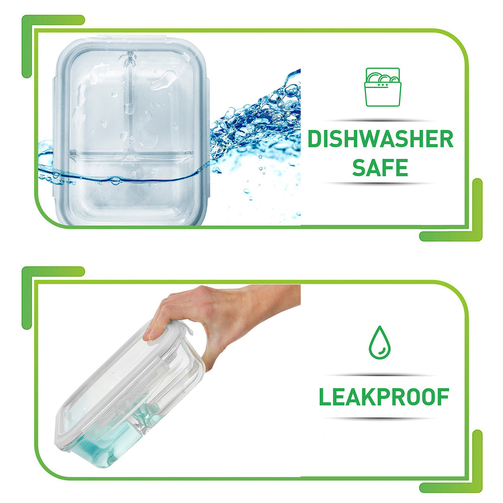 PrepNaturals lot de 5 boîtes empilées pour rangement compact et organisé