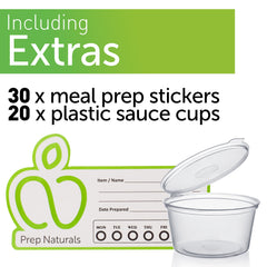 PrepNaturals intérieur à trois compartiments pour portions séparées pratiques