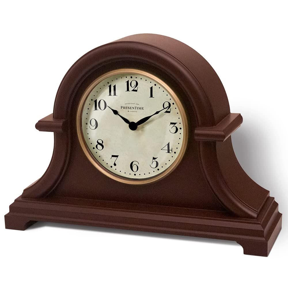 Presentime horloge vue face finition noyer, apporte chaleur décorative