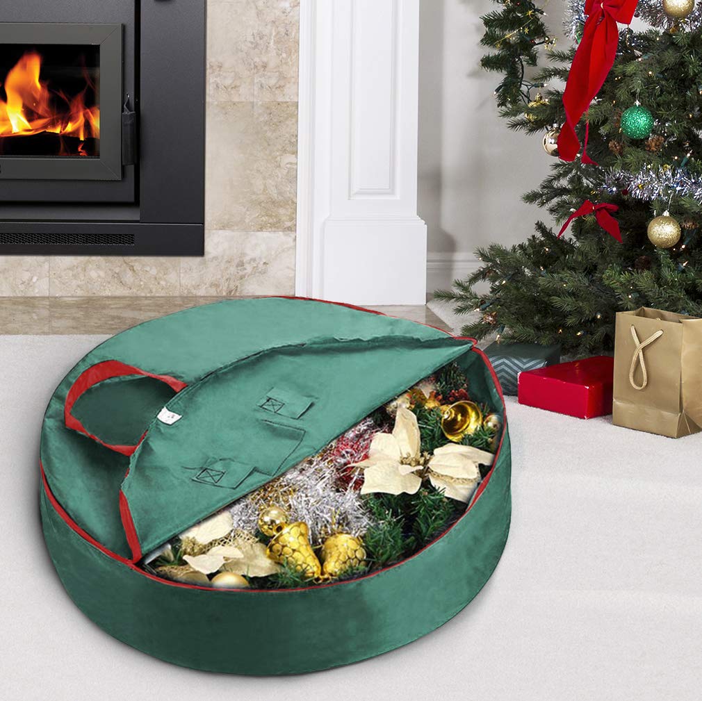 Primode fermeture du sac et intérieur protégeant les décorations