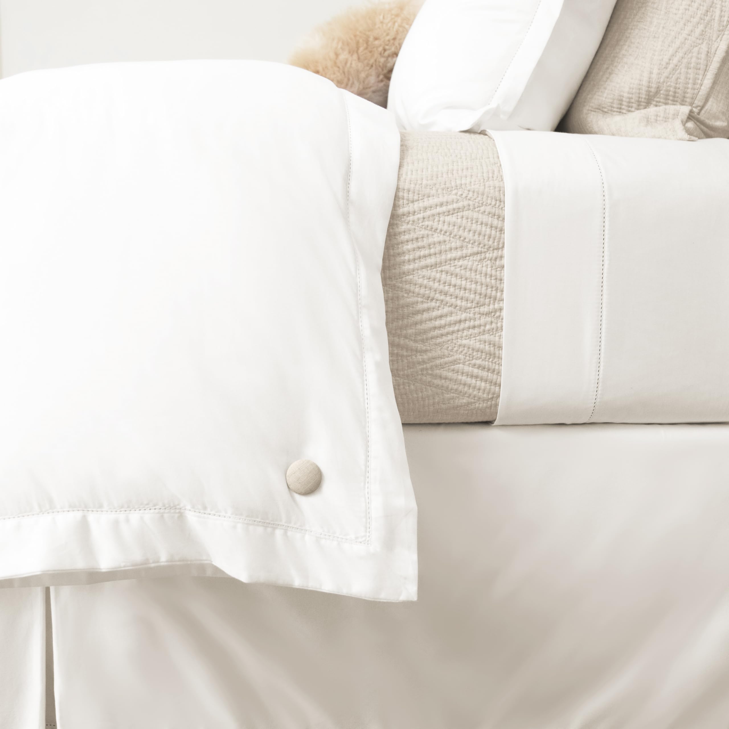 Primpins gros plan tissu Classic Linen Primpins montrant texture et finition résistante