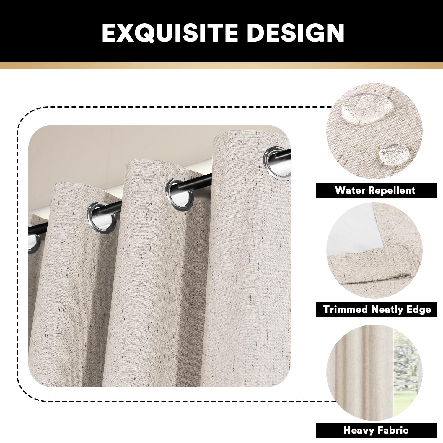 PrinceDeco coupe de la doublure blanche, occultation totale et isolation