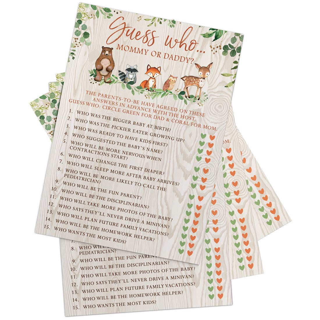 Printed Party illustrations d'animaux de la forêt sur les supports, charme doux pour bébé