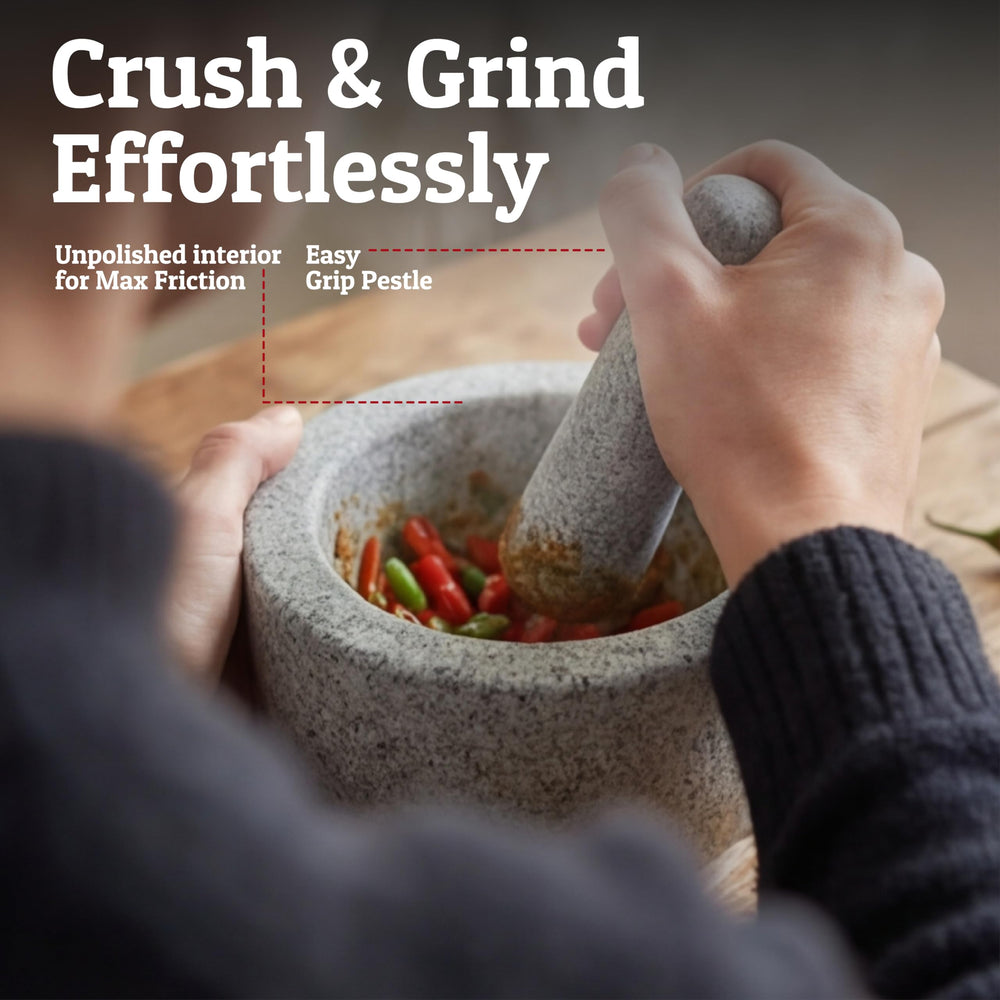 Priority Chef gros plan texture intérieure rugueuse pour un meilleur broyage