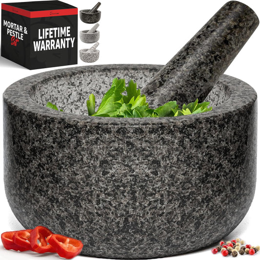 Priority Chef mortier vu de face montrant design solide et capacité