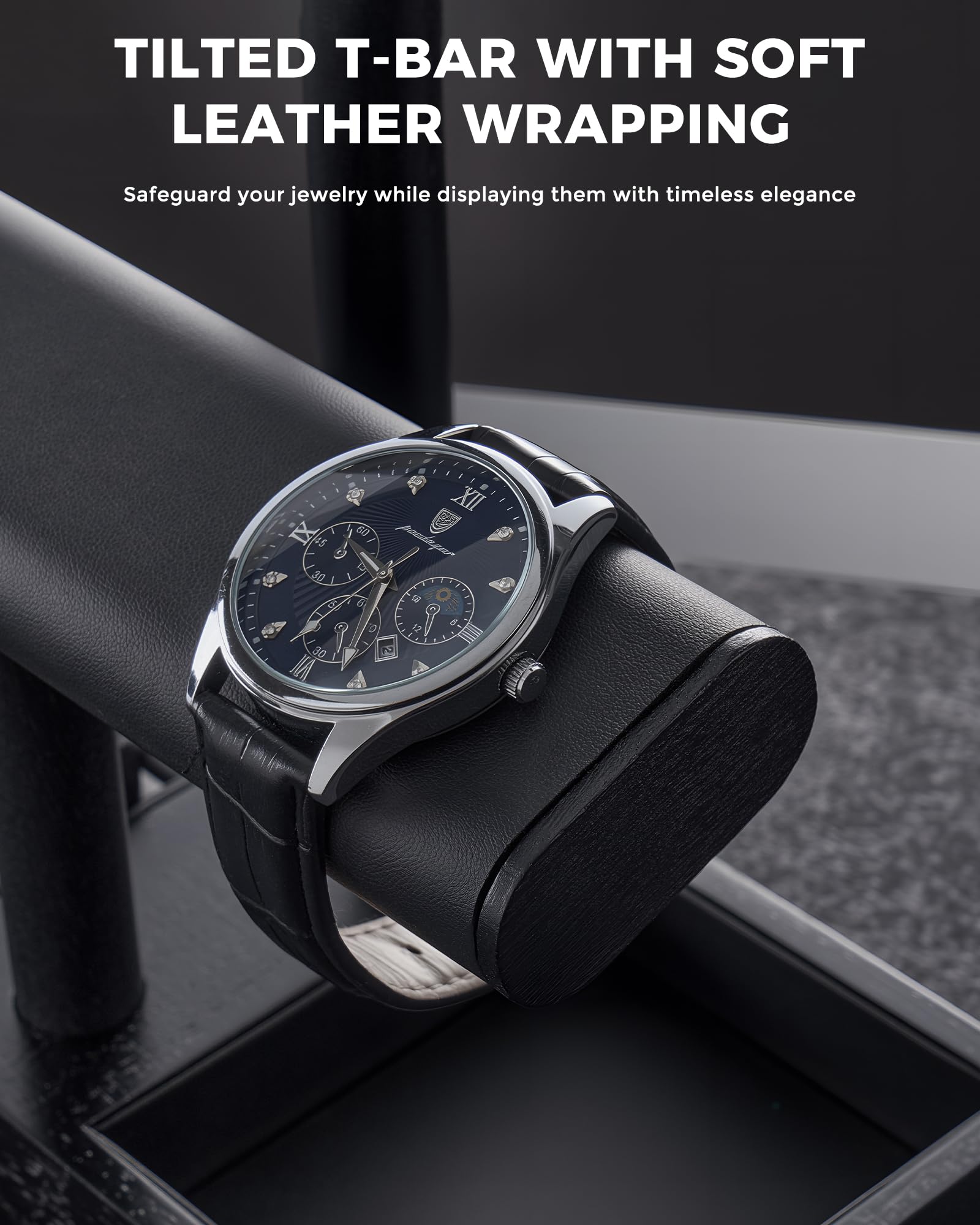 ProCase détail du coussin en cuir doux protégeant montres et bracelets sans rayures