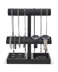 ProCase vue frontale du porte-montres noir montrant une présentation soignée et stable