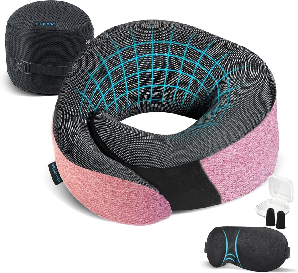 Proglobe vue avant du coussin rose avec maintien confortable