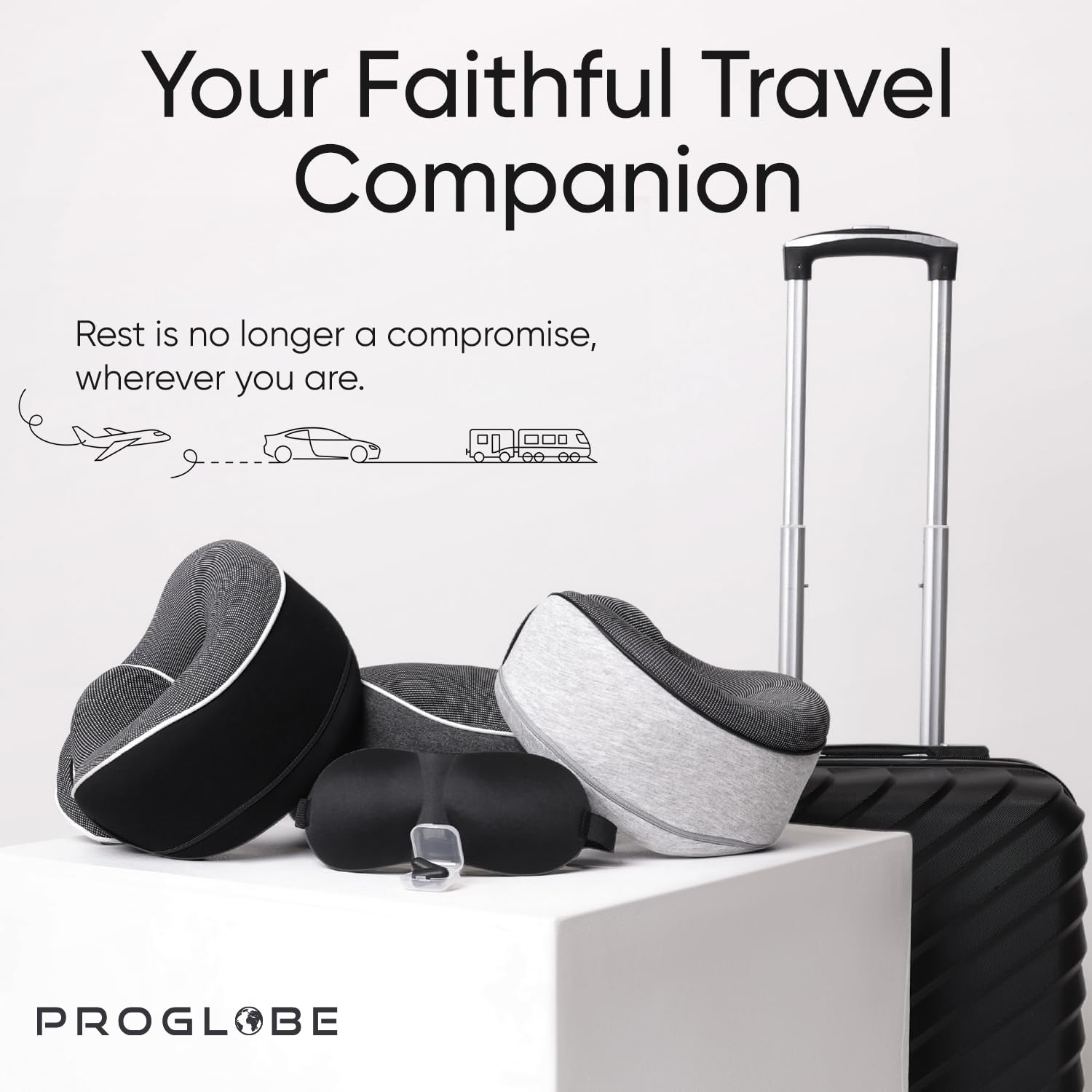 Proglobe pochette mesh accrochée au bagage pour transport pratique
