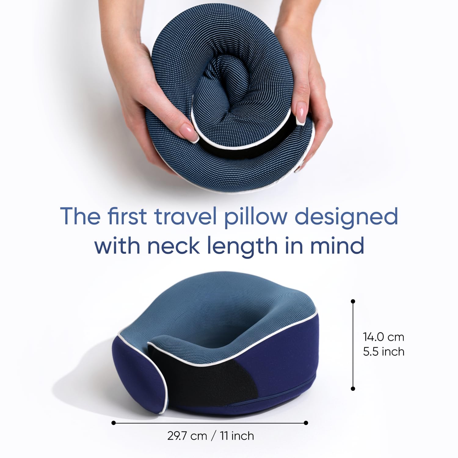 Proglobe Travel Pillow sac en mesh accroché à une valise, transport pratique