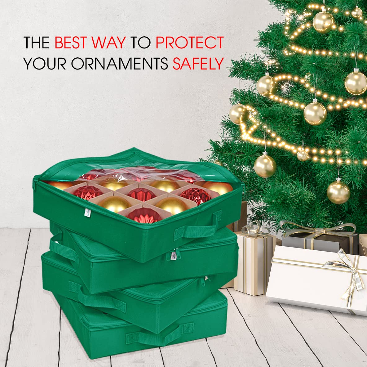 ProPik mise en scène près d'un sapin illustrant rangement pratique