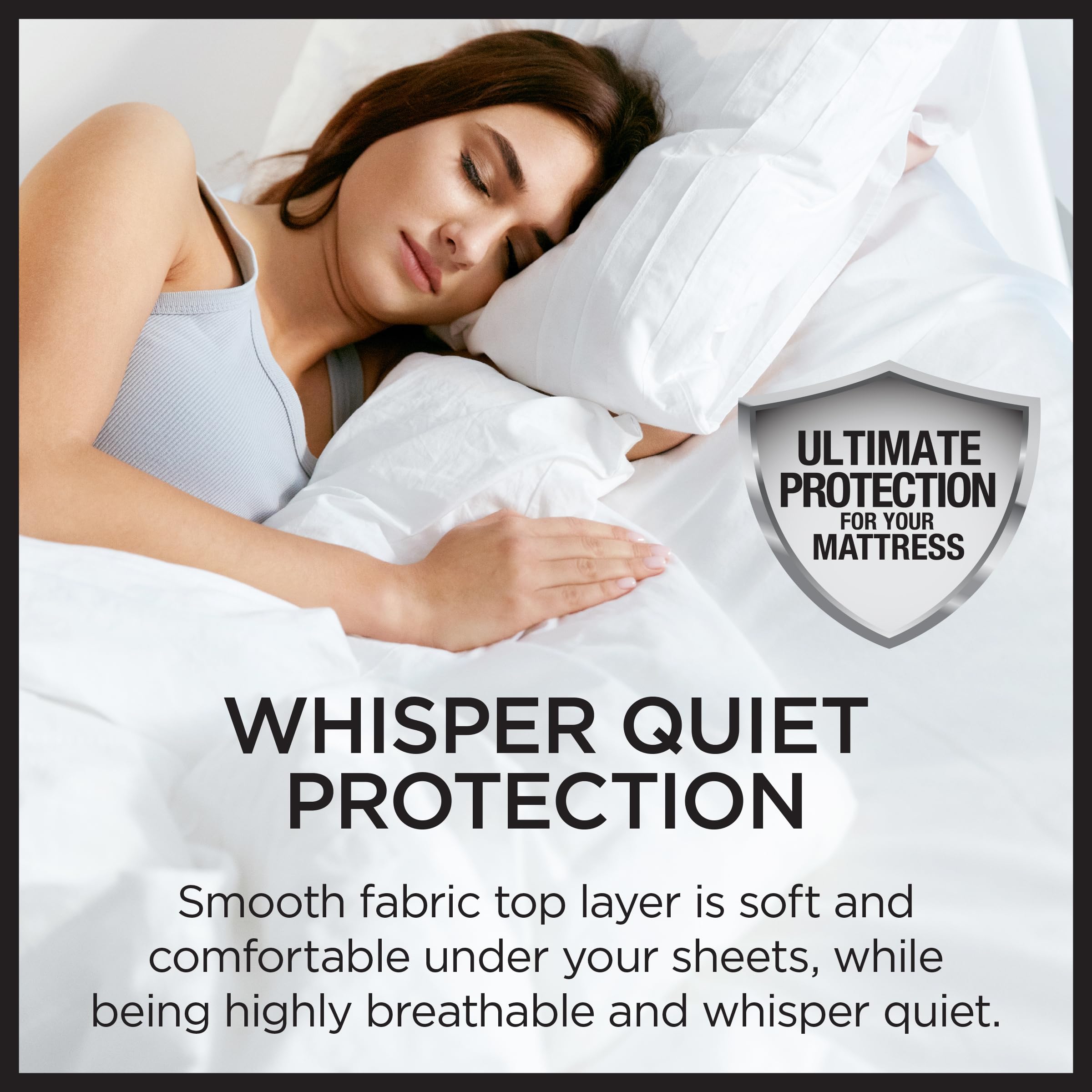 Protect-A-Bed étiquette FUZE indiquant traitement antimicrobien