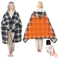 PTQ poncho chauffant face avant montrant coupe wearable et confort