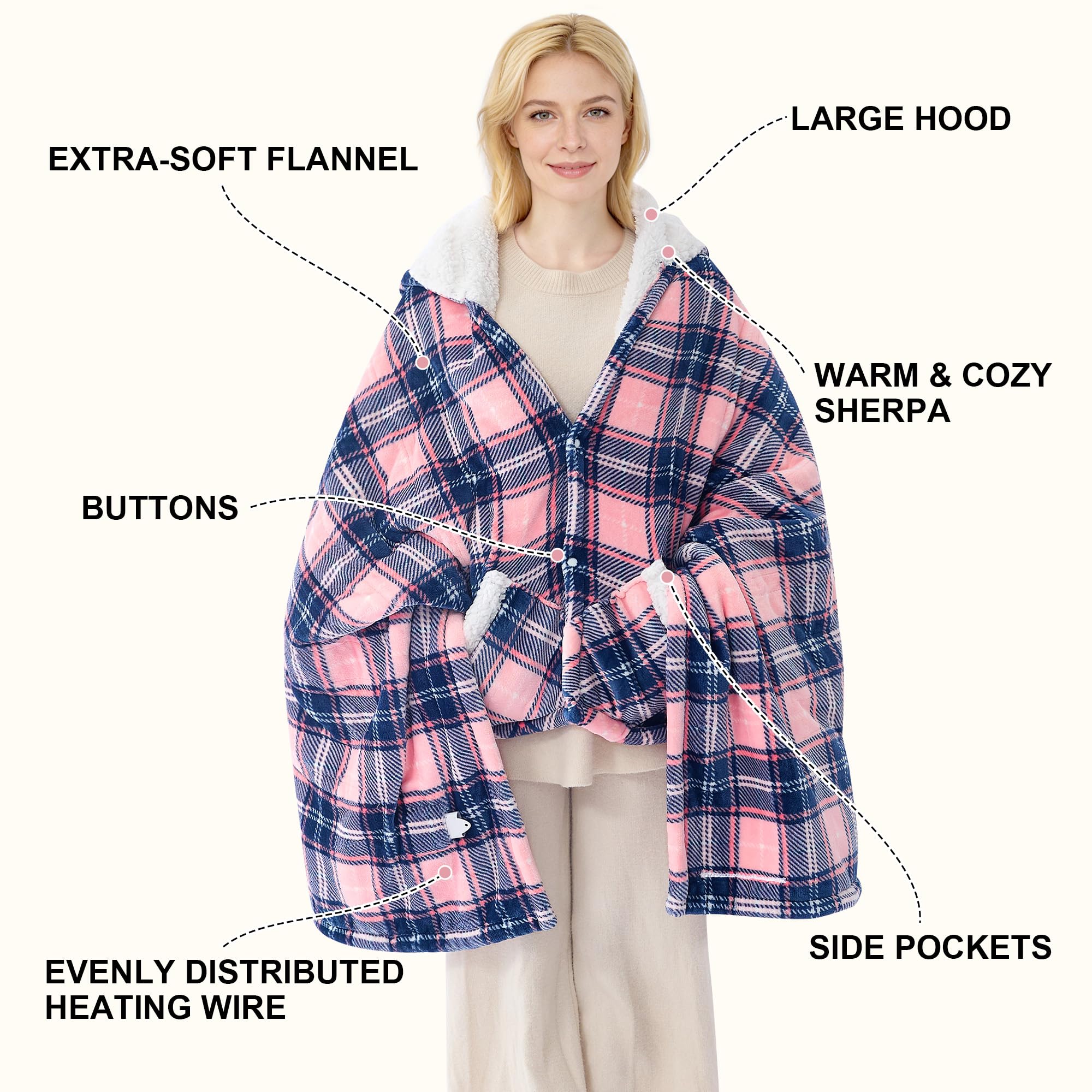 PTQ poncho posé sur un canapé créant une ambiance cosy