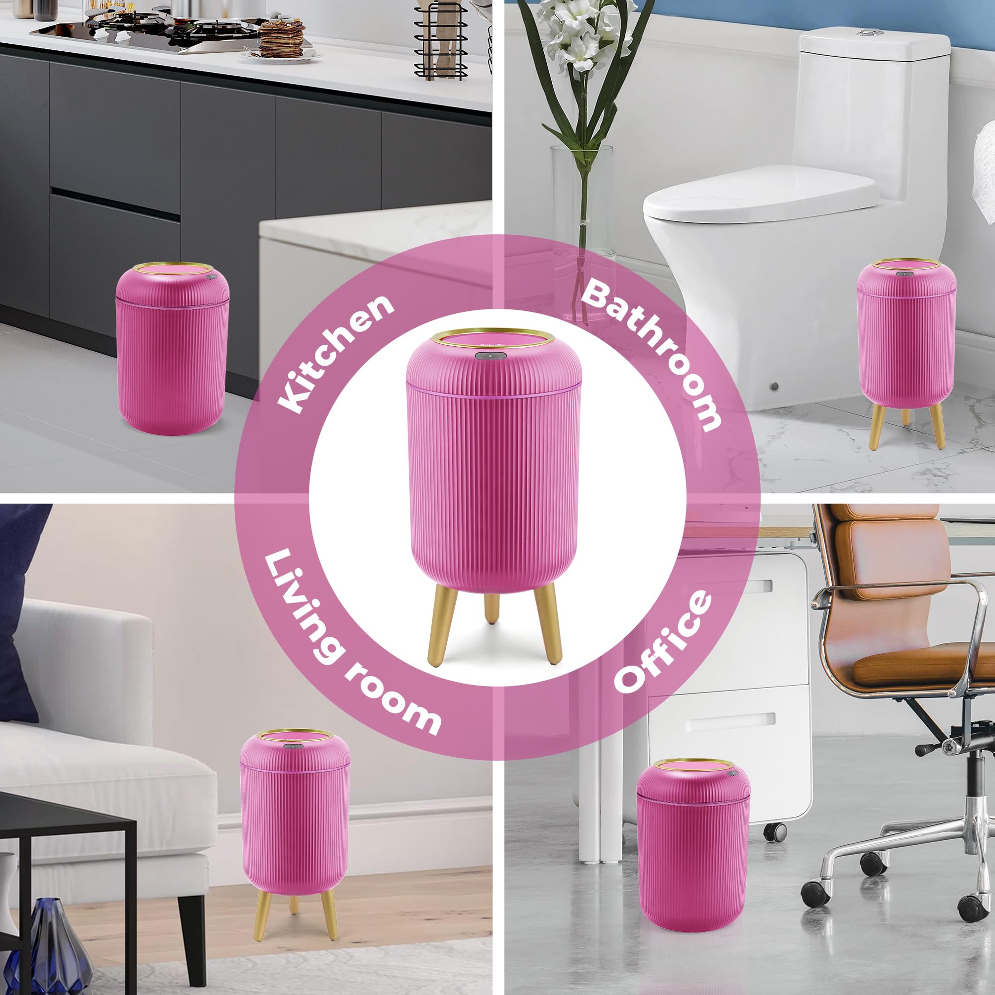 Pukomc en salle de bain décorée pour intégration discrète et propre