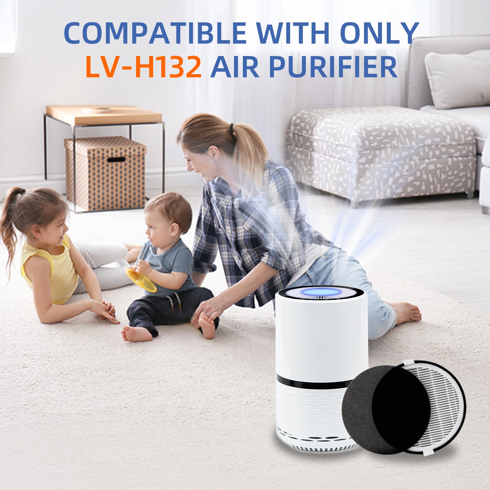 Pulluty comparaison de taille montrant compatibilité exacte avec Levoit LV-H132
